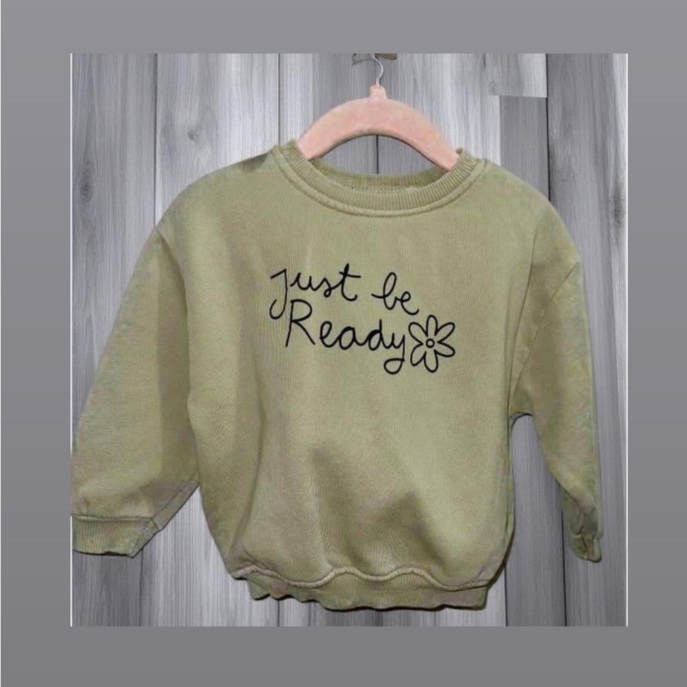 Zara Girls Olive Green Sweatshirt
